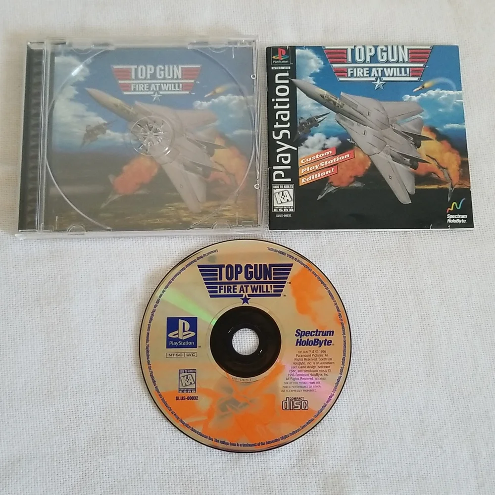 PS1 Sony PlayStation Top Gun Fire at Will Video Game